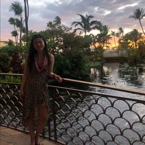 H&M Leopard High-Low dress